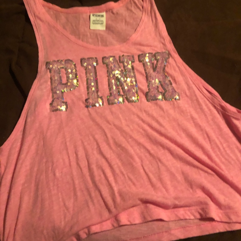 Pink Victoria’s Secret sequence pink tank top ❤️